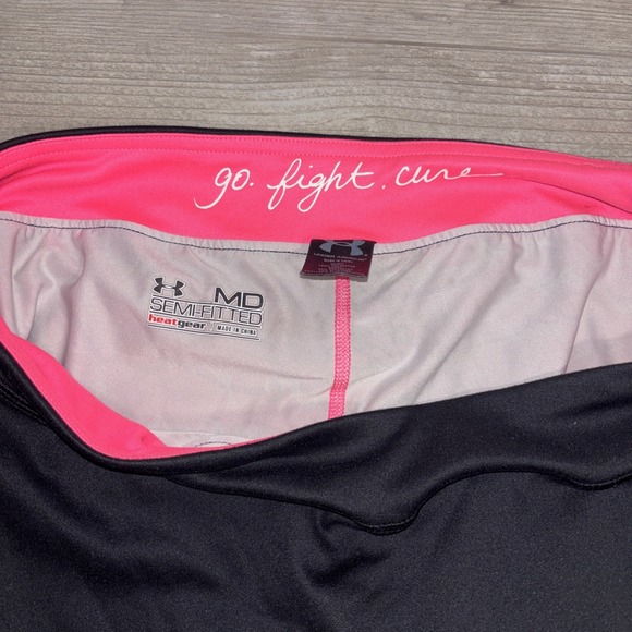 Women's M Under Armour Semi-Fitted Heat Gear Skort Black/Pink Women BCA Cure - Picture 3 of 7